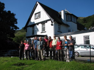 The group at Lochranza Hostel on the Isle of Arran