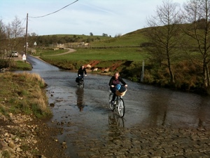 Cycling near Tissington in the Peak District