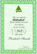 Presidents Award Certificate