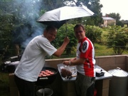 Barbecue at Stour Valley bunkhouse