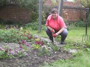 Gardening at Saffron Walden hostel