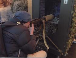 Ali's picture of Dave in the Explosion! museum, Portsmouth