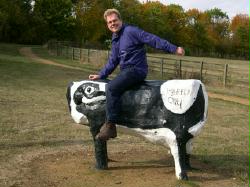 Jim on a Concrete Cow (Tom)